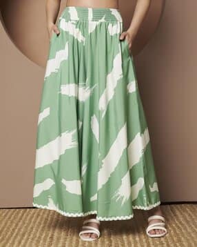 otabu Women Printed Flared Skirt-picture-34