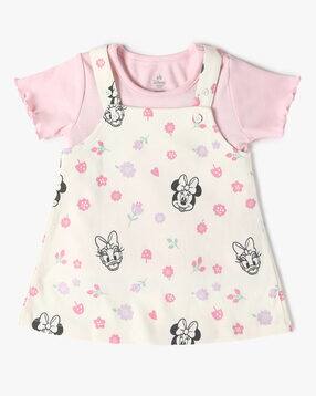 Graphic Print Dungaree with T-Shirt