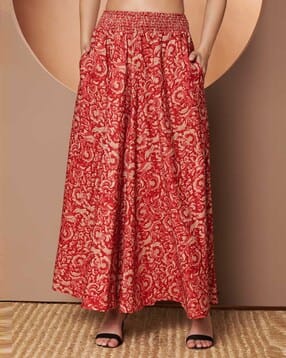 Women Printed Flared Skirt
