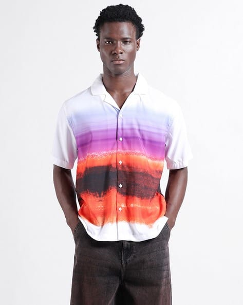 The Indian Garage Co Men Oversized Metaverse Shirt