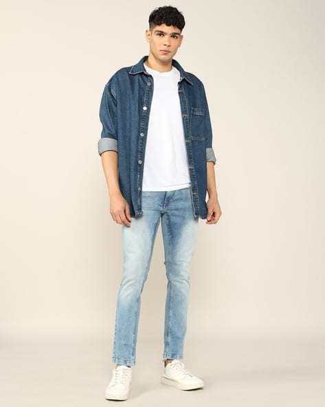 Lee Cooper Men Norris Mid-Wash Slim Fit Jeans