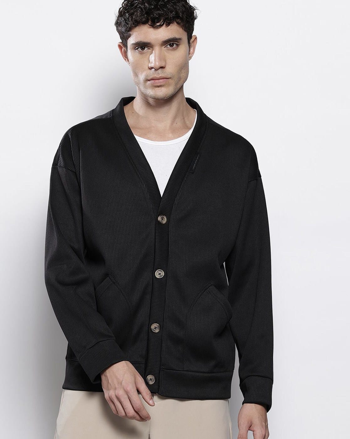 Buy The Indian Garage Co Men Oversized Front Open Cardigan Online