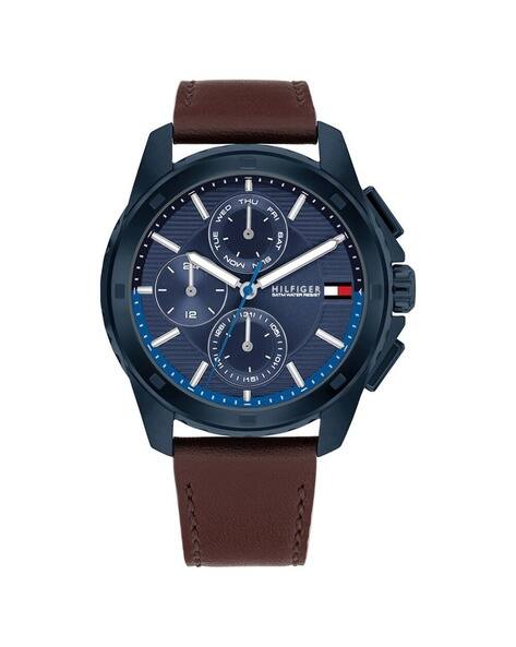 TOMMY HILFIGER Men Leather Strap Chronograph Watch-NTTH1710632