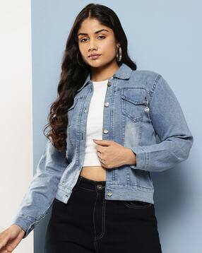 aarika girls ethnic Women Regular Fit Denim Jacket with Flip Pockets-picture-16