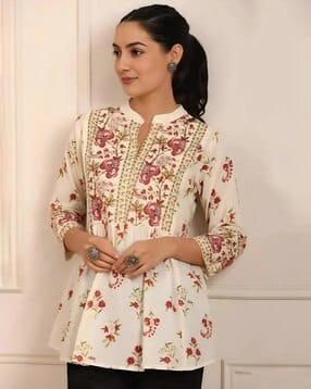 Floral Printed A-Line Tunic-image-7