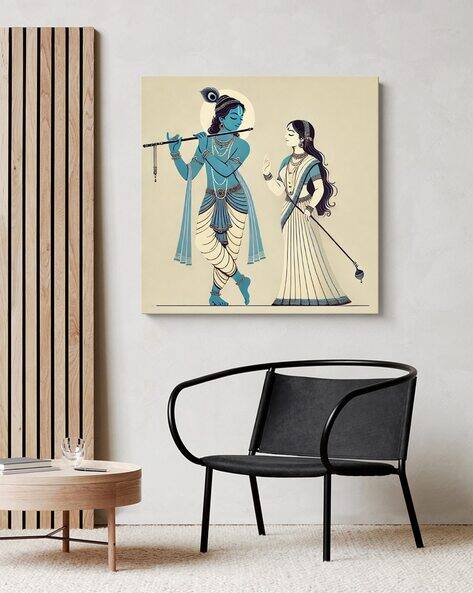 999store Lord Radha Krishna Square-Shaped Wall Painting