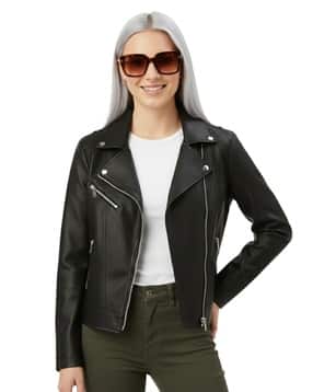 leather retail Women Regular Fit Mandarin-Collar Jacket-picture-22