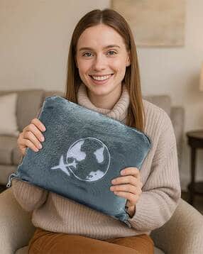 Travel Blanket & Pillow with Metal Clip