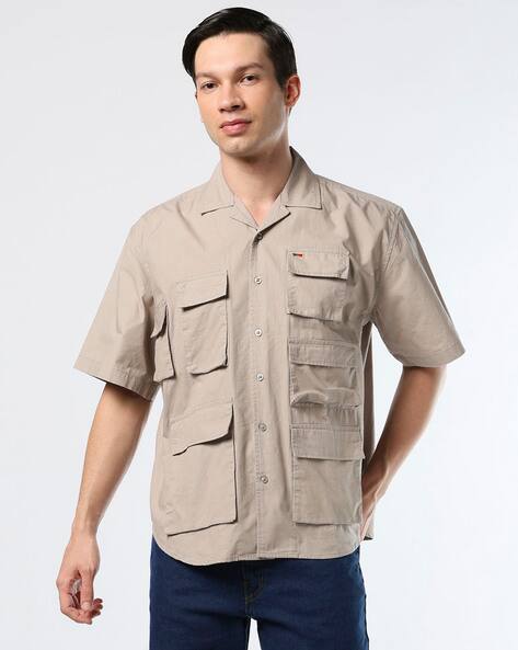 Buda Jeans Co Men Boxy Fit Shirt with Flap Pockets
