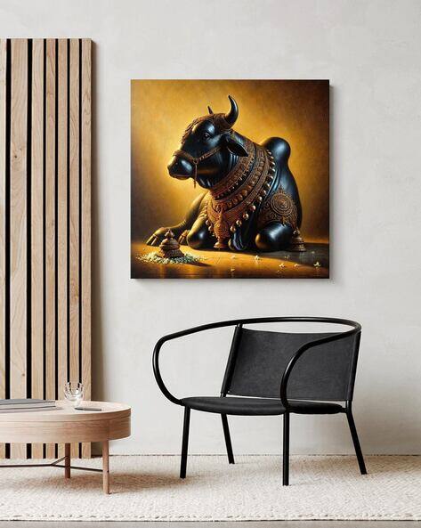 999store Lord Nandi Square-Shaped Wall Painting