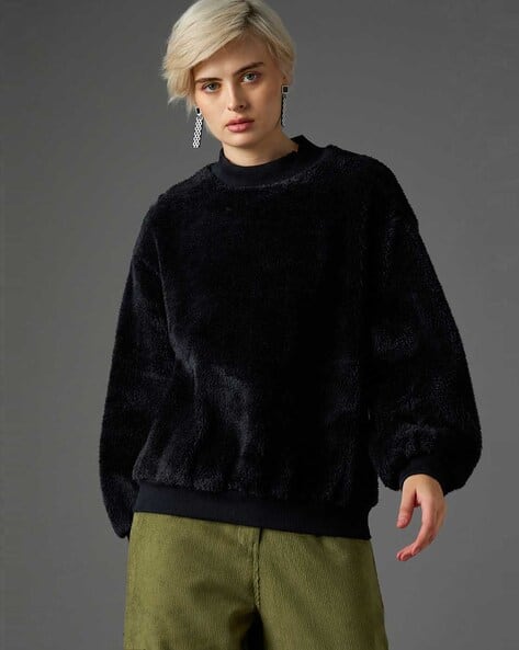 Sassafras Women Regular Fit Crew-Neck Sweatshirt