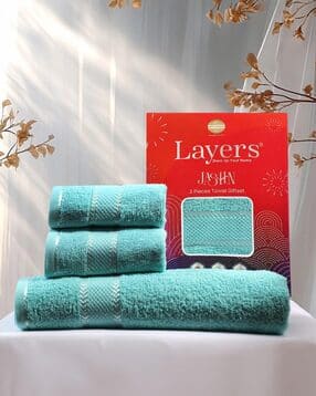 layers 380 GSM Set of 3 Bath & Hand Towels Combo Set-picture-41
