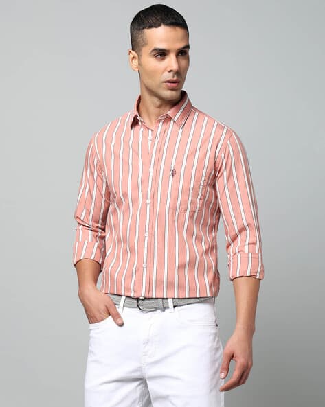 U.S. Polo Assn. Men Striped Slim Fit Shirt