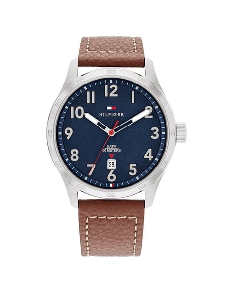 TOMMY HILFIGER Men Leather Strap Analogue Watch-NTTH1710559