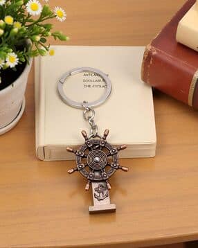 Nautical Ship Wheel Keychain