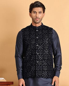 jompers Men Embellished Regular Fit Nehru Jacket-picture-30