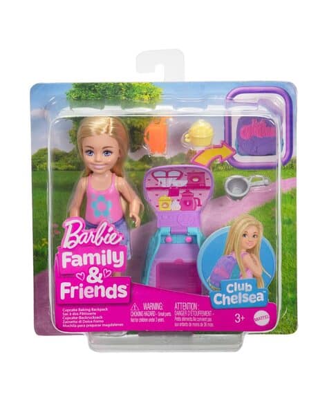 Barbie Family Chelsea Cupcake Baking Backpack Surprise Blonde Chelsea Doll