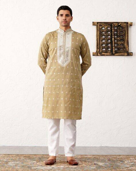 JOMPERS Embroidered Regular Fit Kurta & Pyjamas Set