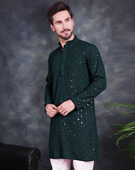 JOMPERS Men Regular Fit Mandarin-Neck Kurta