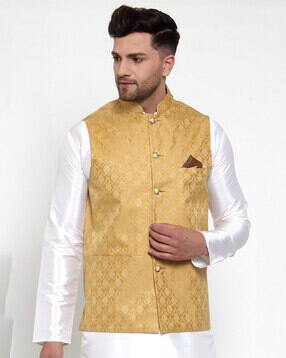 jompers Floral Print Nehru jacket with Button Closure-picture-28