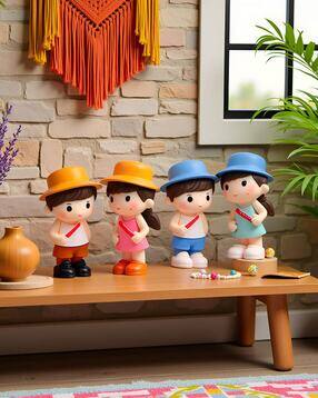 gopalvilla Set of 4 Haws Cap Couple Figurines Showpiece-picture-43
