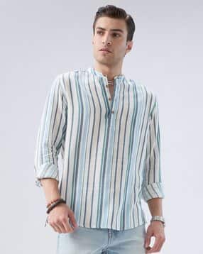 vastrado Men Striped Slim Fit Short Kurta-picture-43