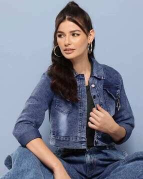 leia Women Washed Regular Fit Denim Jacket -picture-6