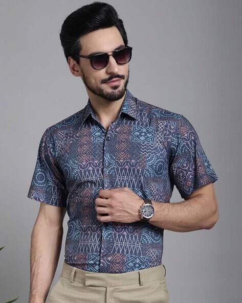 INDIAN NEEDLE Self-design Regular Fit Shirt