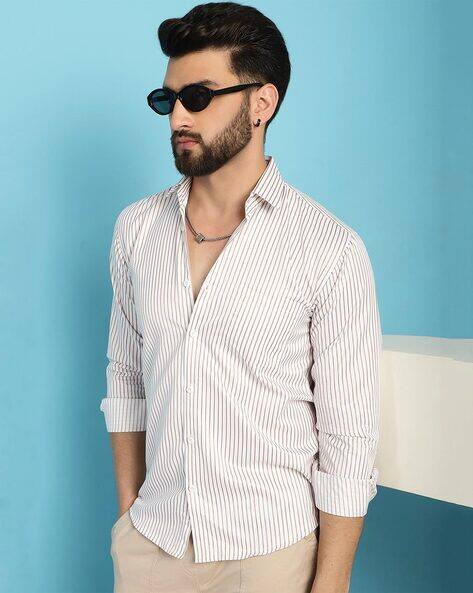 INDIAN NEEDLE Men Regular Fit Striped Shirt