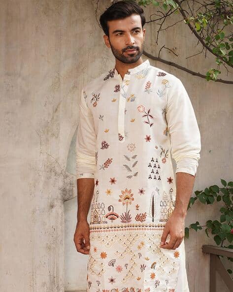 JOMPERS Floral Embroidered and Sequins Kurtas