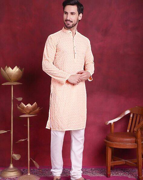 JOMPERS Mandarin Collar Long Kurta