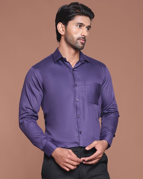 INDIAN NEEDLE Embroidered Cotton Blend Shirt