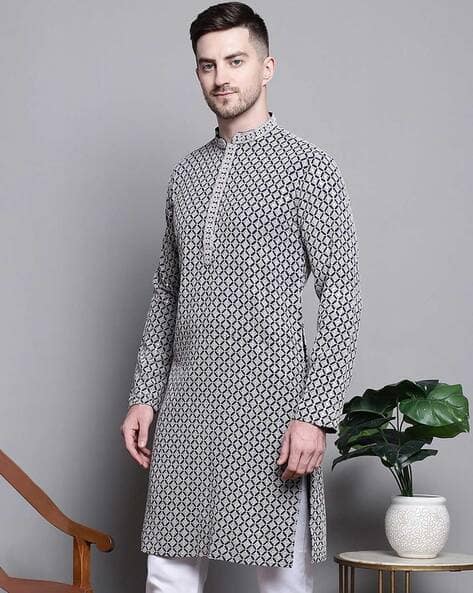 JOMPERS Embroidered Slim Fit Long Kurta