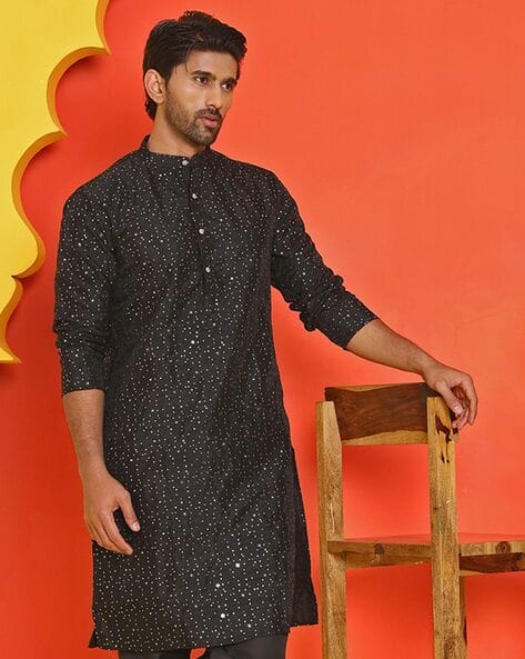 Men Embellished Long Kurta