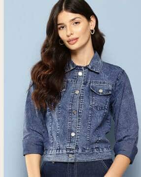 leia Women Washed Regular Fit Denim Jacket-picture-11