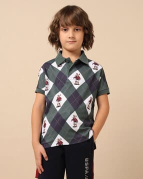 u.s. polo assn. Boys Graphic Print Regular Fit Polo T-Shirt-picture-27