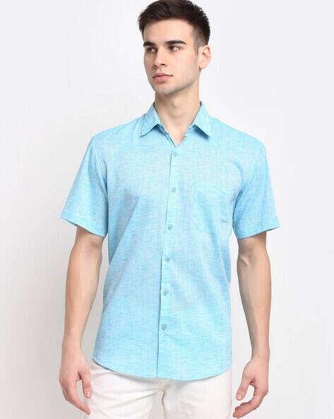 JAINISH Textured Spread-Collar Shirt