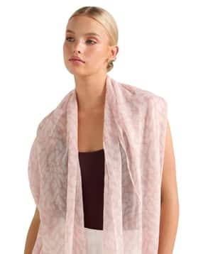 Women Scarf with Fringed Hems-image-22