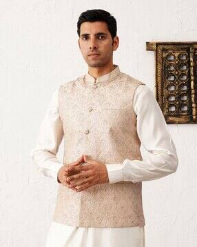 jompers Men Embroidered Regular Fit Nehru Jacket-picture-38