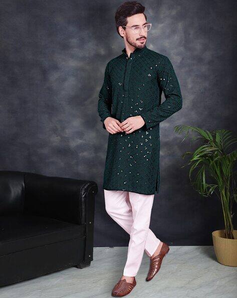 JOMPERS Men Regular Fit Kurta Pyjamas Set