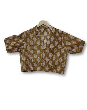 molcha by babita singh Women Floral Print Cotton Front-Open Blouse-picture-26