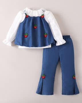Girls Applique Pants & Top Set-image-19