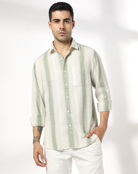 JOHN PLAYERS Men Striped Slim Fit Casual Shirt