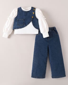 Girls Ribbed Pants & Top Set