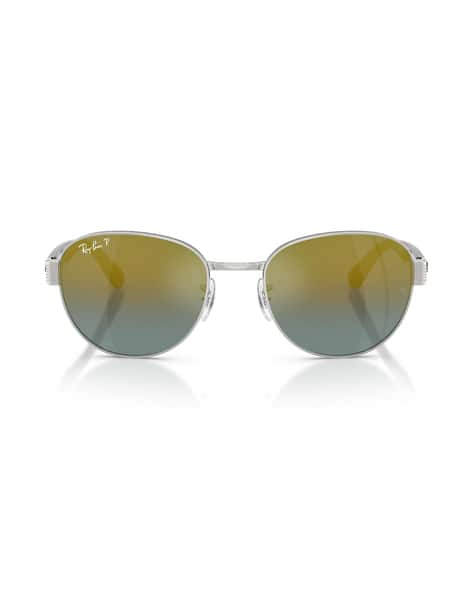 Unisex Polarized Gold Lens Square Sunglasses - 0RB3766CH003/J054