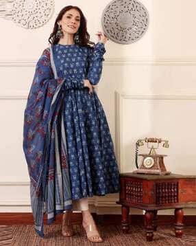 nyrika Women Floral Anarkali Kurta Set-picture-13