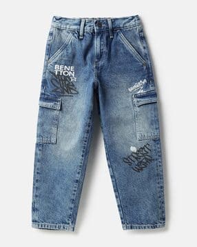 united colors of benetton Boys Typographic Print Regular Fit Jeans-picture-11
