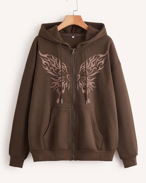 Fery London Women Graphic Print Regular Fit Hoodie