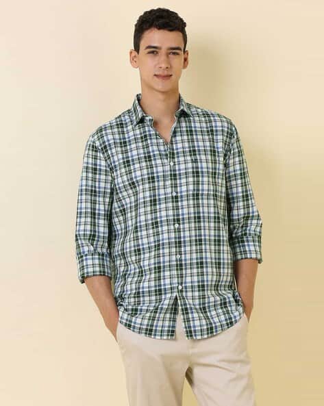 ALLEN SOLLY Men Checks Slim Fit Shirt