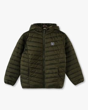 lee cooper Boys Quilted Regular Fit Hooded Jacket-picture-47